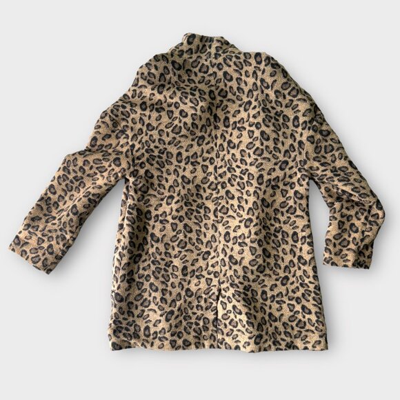 Leopard Print Faux Fur Coat - sz XS ——> MED - Picture 6 of 7